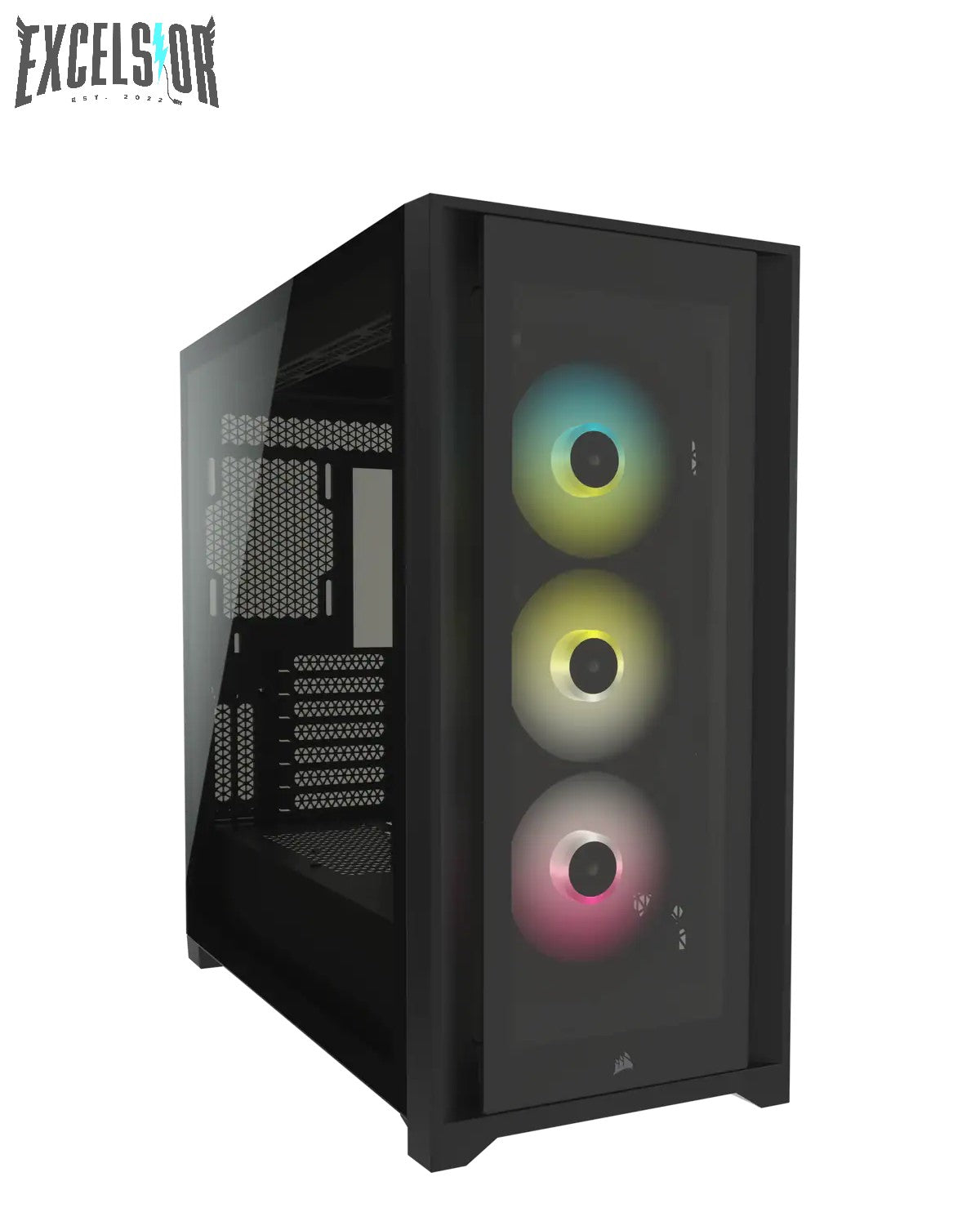 Corsair iCUE 5000X RGB Tempered Glass Mid-Tower ATX PC Smart Case